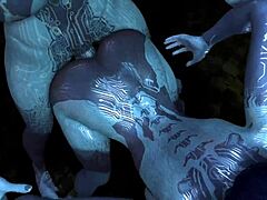 Cortana和她的克隆挣扎在这个火辣光环色情模仿！