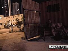 Teen Goldie Slammed Hard on Rough Street