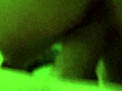 she rides boyfriend hard, tits bouncing in face during late night session