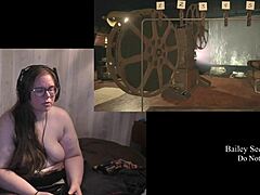Naked BBW Plays Resident Evil Village Part 7 With Tattoos And Piercings