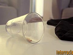 yo, watch this maid swallow from a huge bbc load