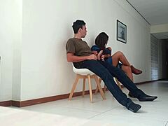 The latina with a big ass gets deepthroated in homemade video