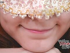 Alice Marchese gives deepthroat blowjob to petite 18+ redhead!