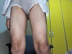 Sexy Guy In Open Briefs Cums Hard