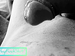 Tattooed Black Girl Stretches Balls in Blowjob and Reverse Cowgirl