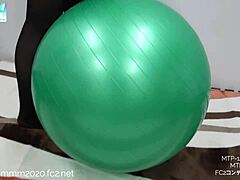 Amateur Japanese girl in pantyhose teases in blue-ray workshop