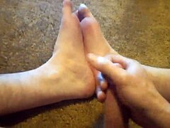 i'm cumming all over my bare feet, oh god