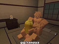 This naughty prostitute is getting fucked by a huge BWC in Roblox style 😏