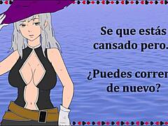 European spanish mistress rescues slave with joi and fucking in witch roleplay