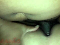 Prostitute with big ass and natural tits gives deepthroat blowjob and handjob before hairy pussy and anal banging with cum request in her ass