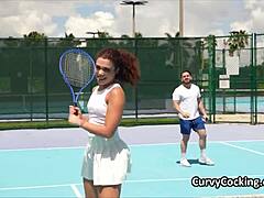 riding black oily booty after tennis practice deepthroat hardcore