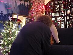 Hotwife Steffi dances in plaid skirt showing pussy