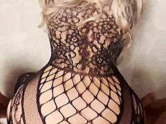 Stepsister drilled hard on parents' bedroom floor