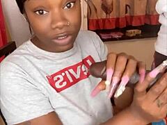 Petite Stepsister Verbally Sucks 11-Inch BBC Monster Cock