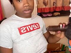 Petite Stepsister Verbally Sucks 11-Inch BBC Monster Cock