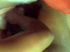 White women eagerly swallow in rough blowbang action!