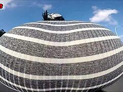 yo, check this hot morena showing off her butt while riding a bike outdoors