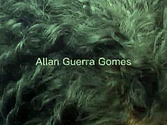 Eriella Ferraz meets MMA fighter Allan Guerra Gomes for oral cock sucking