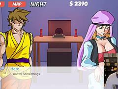 Dragon Girl X gets creampie in Dragon Ball game.