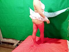 the girlfriend waits in lingerie on valentine's day for intense action