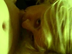 A british amateur records a blowjob and face fucking on her phone