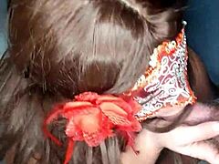 she gives nice long blowjob to monster cock in office deepthroating until cumshot