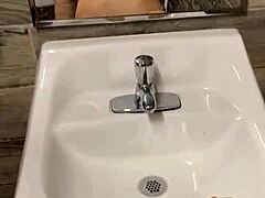 Hot Wife Sucks Cock In Nightclub Bathroom