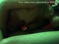 Tattooed Asian Milf Enjoys Friend On Red Sofa