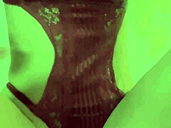 Sexy european teen masturbates in lingerie
