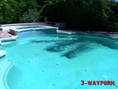 3 way porn wild interracial group sex with blonde brunette tattoo 😈