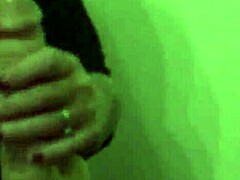 Amateur Wife in Stockings Gives Detailed Jerk Off Instructions to Her Husband in the Bedroom