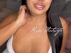 Questions and Answers with Tanned Brunette Hotwife