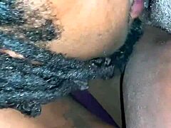 Lick that shaved pussy before the black cock plunges in