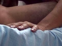 Wife sucks lover’s shaft and rides bareback while husband films everything