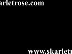 Intense Latina anal play with black dildo close up.