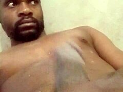 Xvkendollar2 stroking massive black cock to explosive cumshot.