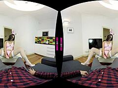 Intense Rabbit Toy Pleasure In Bunny Costume.