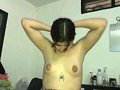 amateur latina couple fucks in hotel room with deepthroat and cumshot