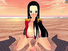 one piece boa hancock in male pov 3d hentai anime game koikatsu video