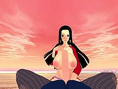 one piece boa hancock in male pov 3d hentai anime game koikatsu video