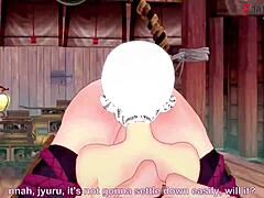 九条裟罗在原神风格POV中表演69乳交并被干