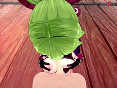 九条裟罗在原神风格POV中表演69乳交并被干