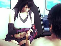 TIFA LOCKHART SUCKS BIG DICK FOR MASSIVE CUMSHOT!