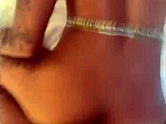 Mena Carlisle fucks big black cock she just met with big tits and cumshot