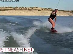 Dude, Christineash is one sexy big-titted milf showing off while waterskiing! 😍