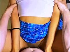 Petite Latina Student Complains About Noise During Cheating