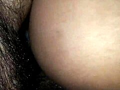 Amateur close-up of ass and pussy in coconut cum scene