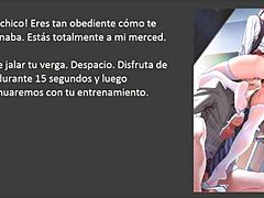 Femdom joi cei domination in spanish audio and text.