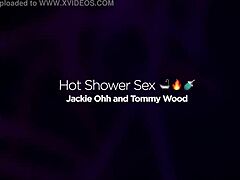 Jackie Ohh enjoys a refreshing shower session