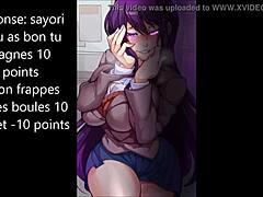 in this hentai, femdom guides joi with ice and petplay